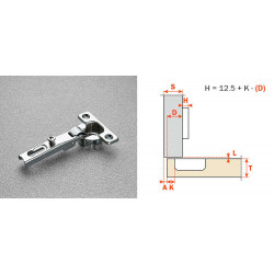 Charniere Salice Mini 94 ° Sans Embase - Ref. C6A7C99